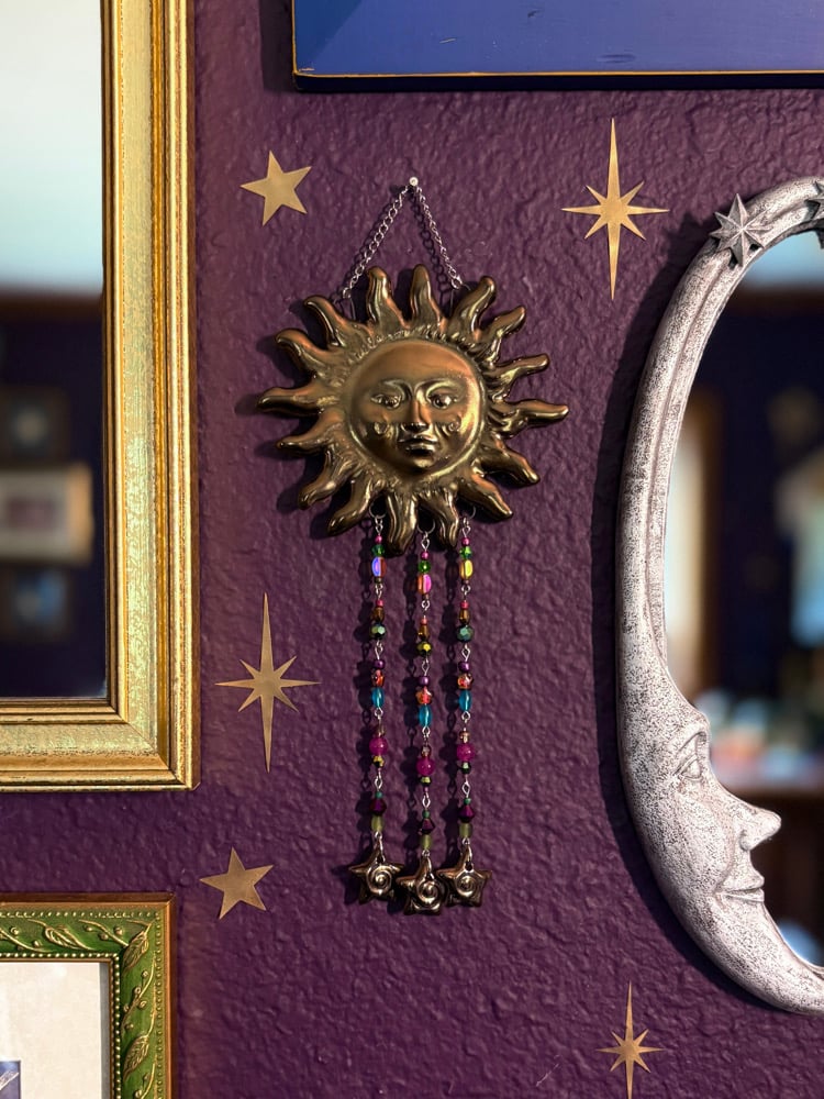 Image of Beaded Sun Wall Hanging #7