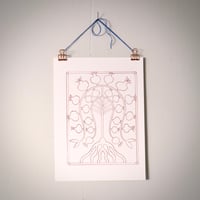 Image 1 of Pomegranate - Art Nouveau Print A4 + Sample card 