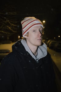 Image 2 of Stripes beanie tan 