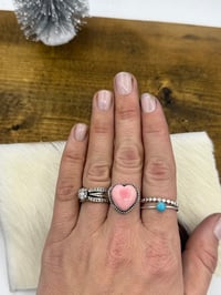 Pink Conch Heart Ring