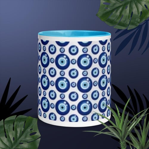 Image of Evil Eye Mug with Color Inside