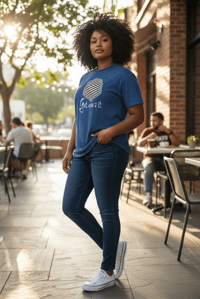 Image 5 of Get Use 2 It Snow Washed Oversized T-shirt Blue