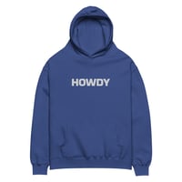 Image 1 of Shit Happens- oversized blue hoodie 