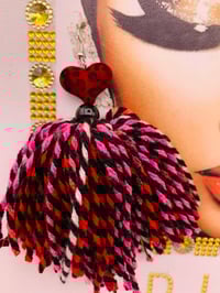 Image 2 of Heart Yarn Earrings 