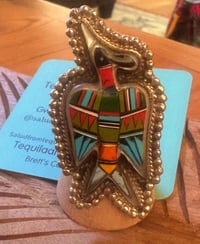 Image 2 of RESERVED Inlay water-bird ring 