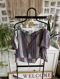 Image 1 of off shoulder stripe top