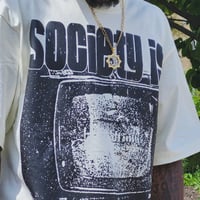 Image 2 of SOCIETY IS BRAINWASHED TEE (Cream)