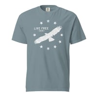 Image 4 of LIVE FREE 1776-  Distressed Unisex garment-dyed heavyweight t-shirt