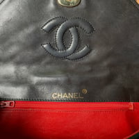Image 4 of Chanel 1980's Half Moon Black Satin Purse