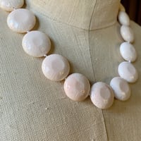 Image 4 of Angel Skin Pink Coral Necklace with Silver Clasp