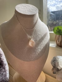 Image 2 of Silver Garden Quartz  Oval Crystal Necklace 