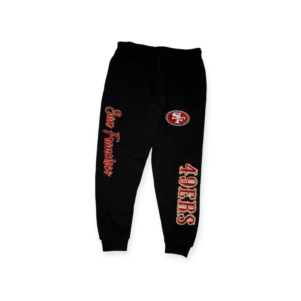 Blk And Red football Joggers 