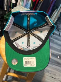 Image 5 of Charlotte Hornets NBA Basketball SnapBack Sharktooth Hat