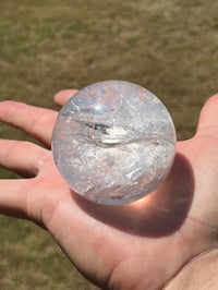 Image 4 of Clear Quartz Sphere With Rainbows #2385