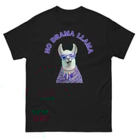 Image 5 of Unisex classic tee, No Drama Llama Funny Cute Llama with Sunglasses