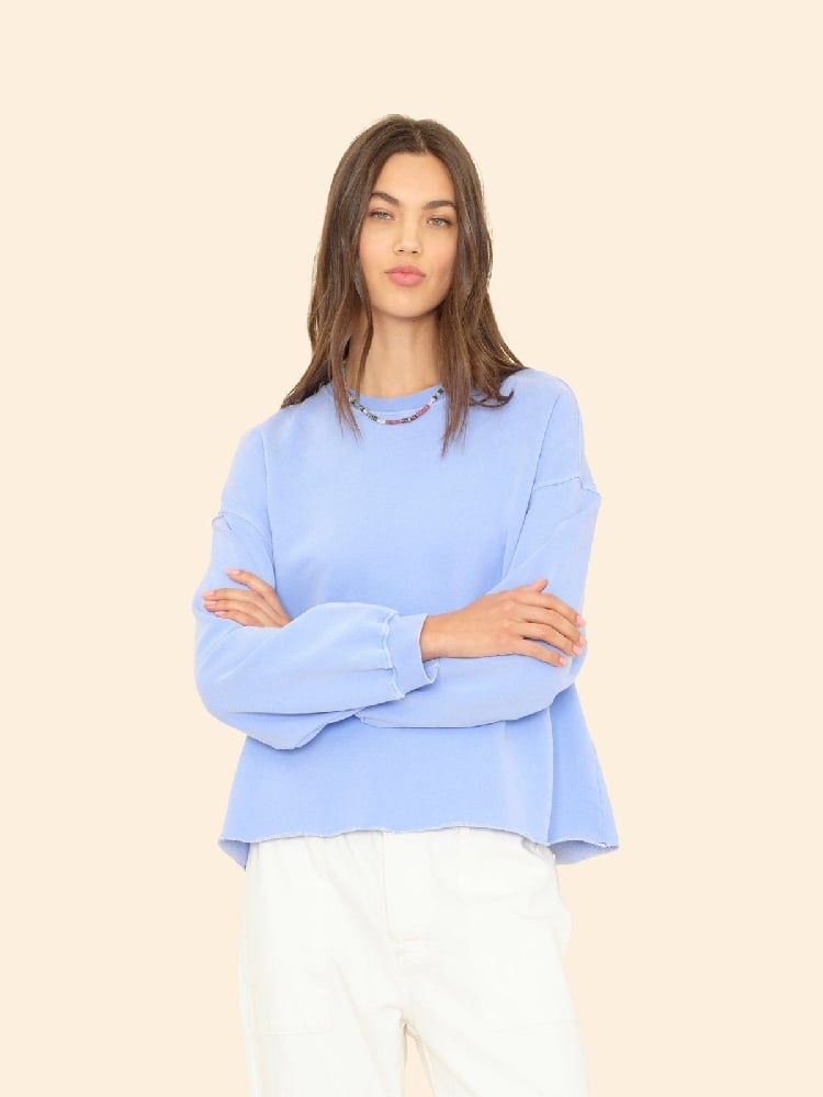 Image of XIRENA HONOR SWEATSHIRT BLUE AGATE