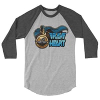 Image 1 of "BRAVE HEART" 3/4 SLEEVE SHIRT