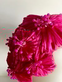 Image 2 of Hot pink flower headpiece