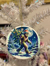 Bigfoot Moon Ornament