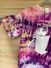 Image 2 of MEDIUM Live Fast Eat Trash Tie Dye Shirt I13