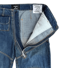 Image 3 of Cabane de Zucca Asymmetrical Zipper Fly Denim Shorts - 33