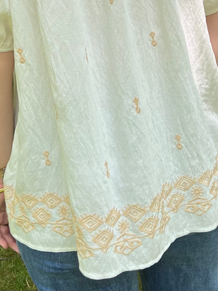 Image of Blouse Bohème "LAURA" Ivoire Brodé T1 - T2 - T3