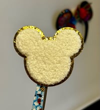 Image 3 of White textured Mickey shaped bum bag