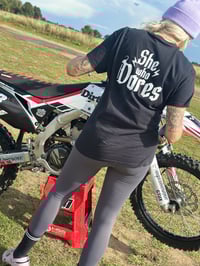 Image 3 of She Who Dares T-shirt - Black 
