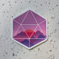 Sunset dice sticker 