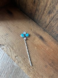 Image 2 of Blue Ridge Turquoise + Pink Conch Hat Pick 2