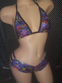 Image 1 of Strappy Sides Shorts Set 2 Prints