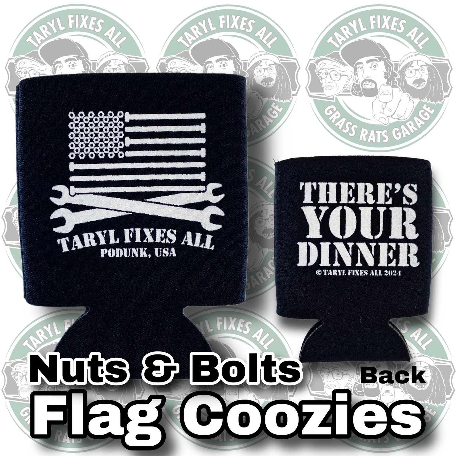 NEW! Nuts & Bolts Flag Coozie!! 🇺🇸 | Taryl Fixes All - Taryl Apparel ...