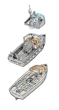 Bay Boat Exploded View