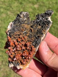 Image 1 of Vanadinite On Black Barite Specimen #2121
