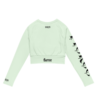 Image 2 of BE FIERCE Honeydew Recycled Long-Sleeve Crop Top