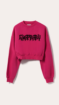 Gwapbaby Crop Crewneck ( hot pink)