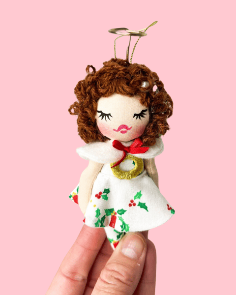 Image of She's an Angel Holiday Doll Ornament 