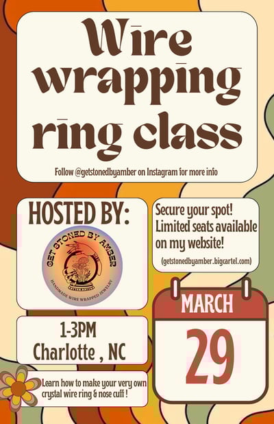 Image of In person wire wrapping class : reserve your seat here 