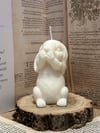 Spring Guardian Rabbit Soy Wax Pillar Candle 