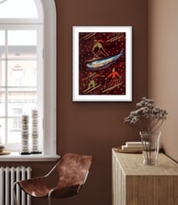 Image 5 of Skiing Sardine Print
