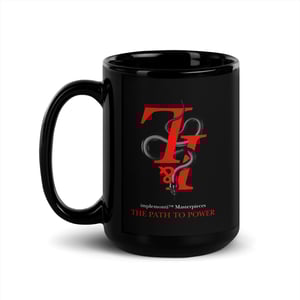 Image of implemonti “THE PATH TO POWER” Black Glossy Mug