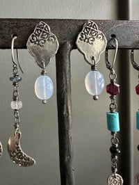 Image 18 of Lavender Chalcedony Medallion Post Earrings