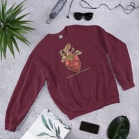 Image 4 of Bleeding Heart old School Unisex Sweatshirt