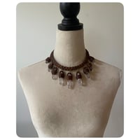 Image 3 of The Empress Necklace - Vera Cruz Crystals and Kodiak Brown Leather