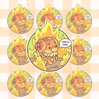 “This Is Fine”  Dachsbun Vinyl Sticker