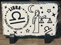 Libra star sign rock slate 