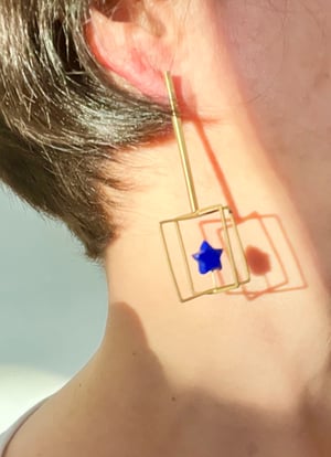 Star in a cage earrings