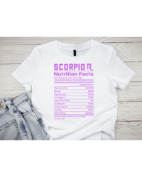Image 13 of Zodiac Nutrition Facts Shirts