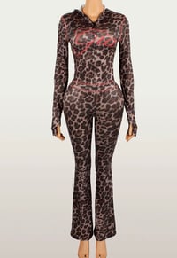 Image 2 of “Queen of the Jungle” Red Trim Athleisure Set