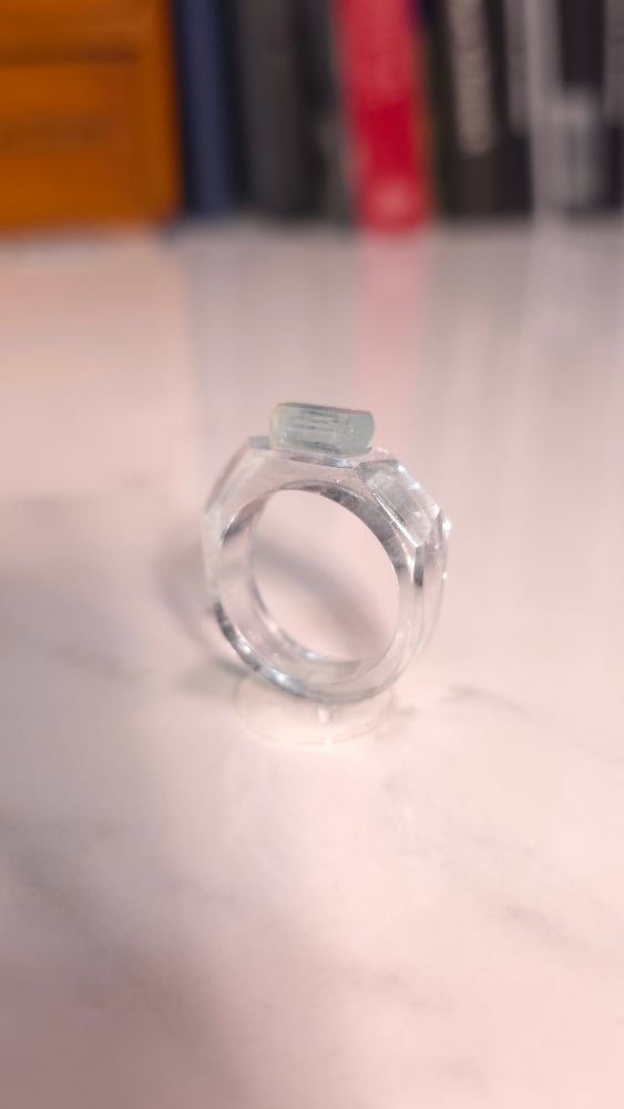 Image of Crystal Crown Aquamarine Ring